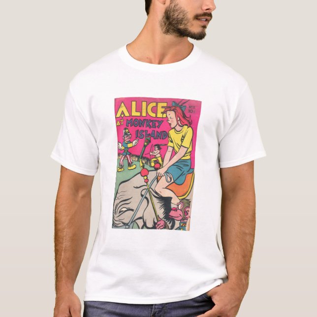 T-shirt Monkey Island - Les arts de la pop - Le rose chaud (Devant)