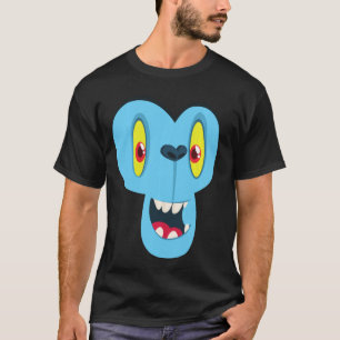 T-shirt Monkey Monster Face Hommes Costume femme Hallowee