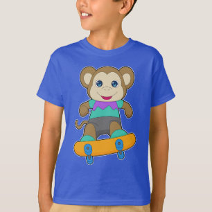 T-shirt Monkey Skateboard