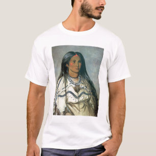 T-shirt "Monnayez", une fille indienne de Mandan, 1832 (le