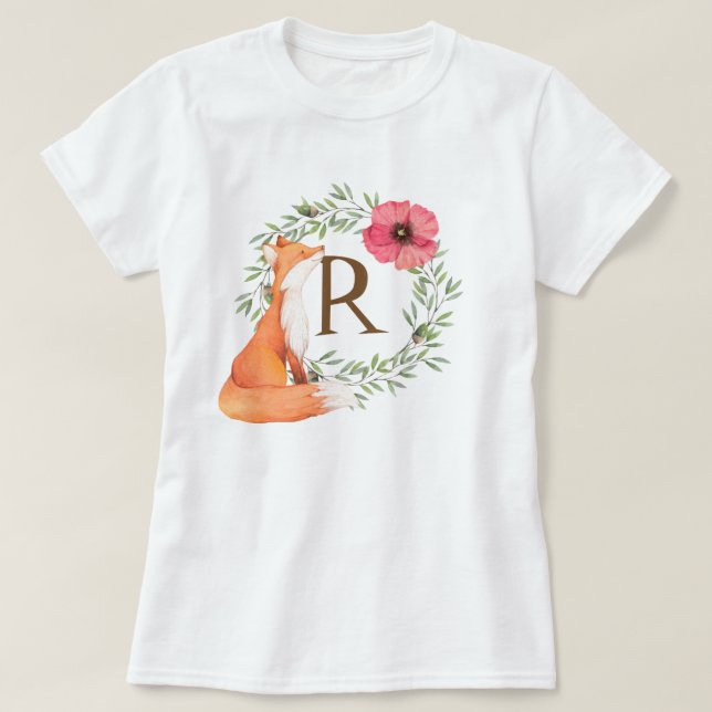T-shirt MONOGRAM renard boisé (Design devant)