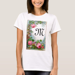 T-SHIRT MONOGRAME DE ROSES ET DE JASMINE