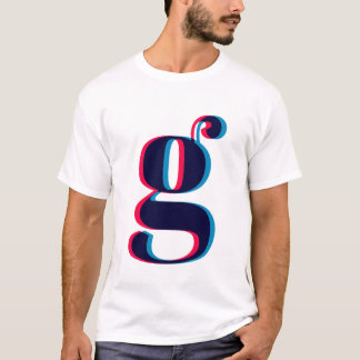 T-shirt Monogramme Anaglyphic minuscule de la lettre G