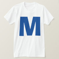 Monogramme bleu Nom initial Remplacer le texte