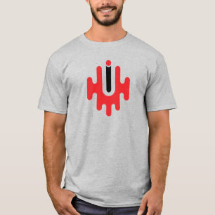 T-shirt Monogramme de lettre U moderne et classique 