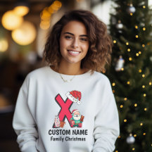 Monogramme Famille Noël Personnalisez Avec Nom