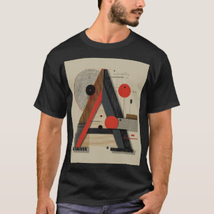 T-shirt Monogramme géométrique inspiré du Bauhaus