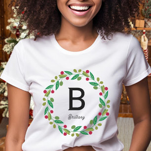 T-shirt Monogramme initial - Fêtes de famille des femmes