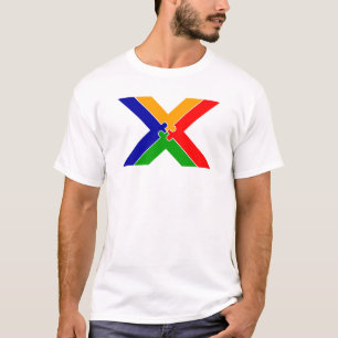 T-shirt Monogramme Lettre X Puzzle