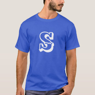 T-shirt Monogramme moderne Initial Ajouter votre texte Pro