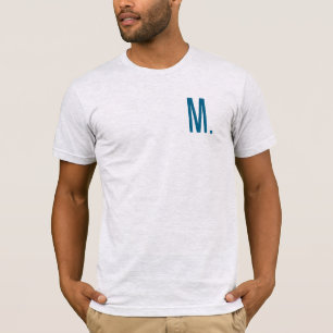 T-shirt Monogramme moderne Remplacer initial Ajouter le vô