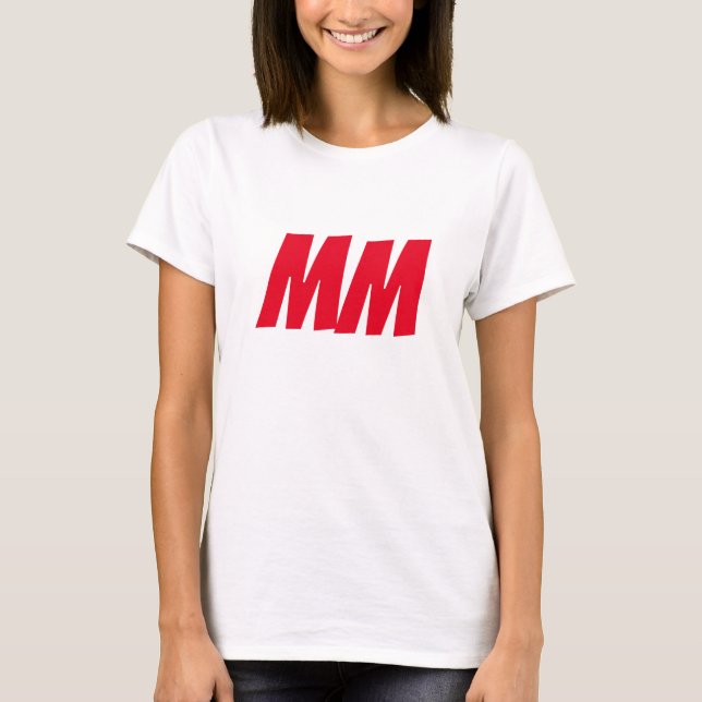 T-shirt Monogramme Nom Initiales Moderne Plaine Minimalist (Devant)