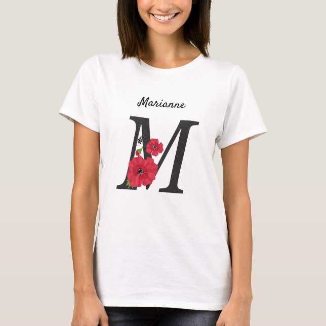 T-shirt monogramme personnalisé texte modifiable flacon de (Devant)
