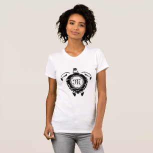 T-shirt Monogramme silhouette de la tortue noire Diamond