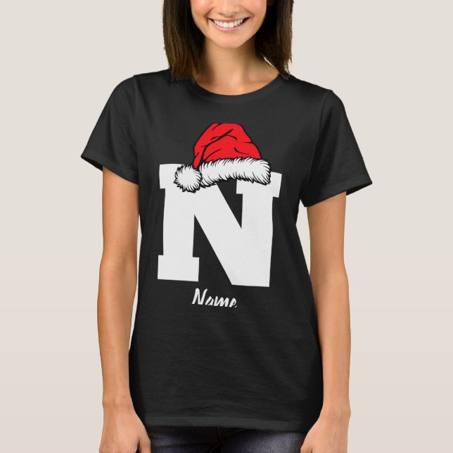 T-shirt Monogrammed Family Christmas With Name  (Devant)
