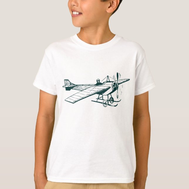 T-shirt Monoplane vintage - Vert foncé (Devant)