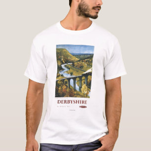 T-shirt Monsal Dale, train et viaduc British Rail
