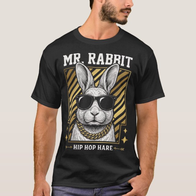 T-shirt Monsieur Lapin Hip Hop Lièvre (Devant)