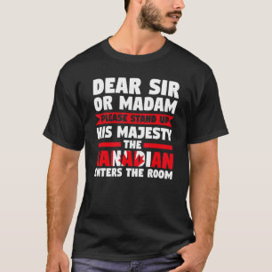 T-shirt monsieur ou madame stand up Canadian entre au Cana