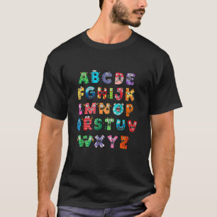 T-shirt Monster ABC mignonne Alphabet Halloween Enseignant