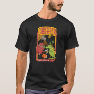 T-shirt Monster Désastre Avis D'Extinction Dinosaure
