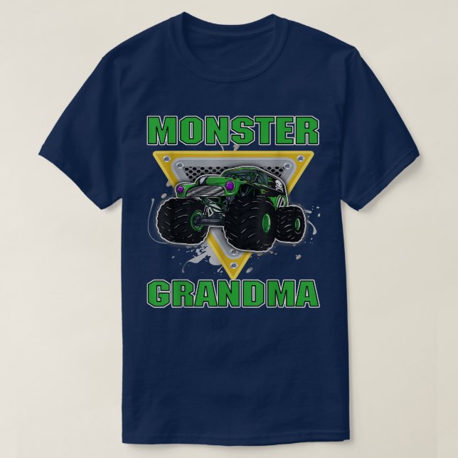 T-shirt Monster GrandMa Monster Truck Are My Jam Grandmoth (Design devant)