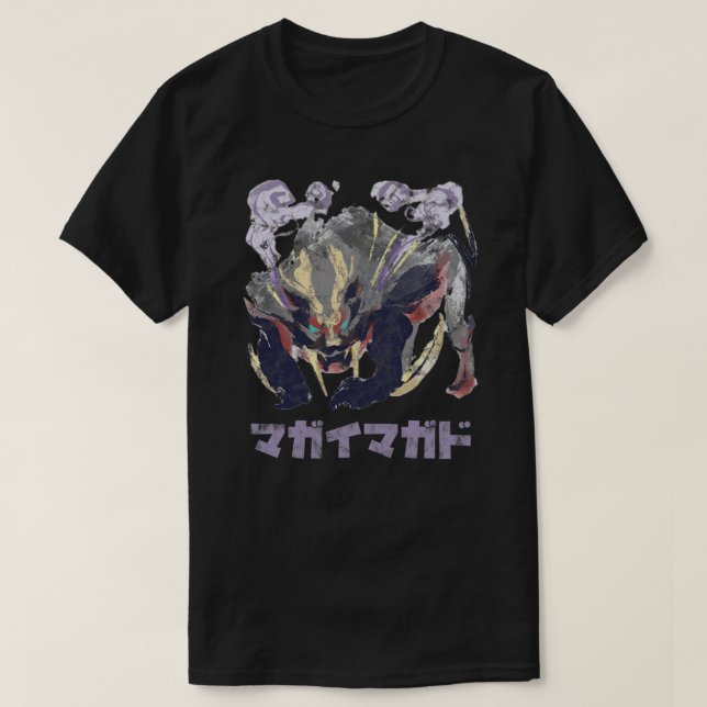 T-shirt Monster Hunter Rise Magnamalo Kanji Icône (Design devant)
