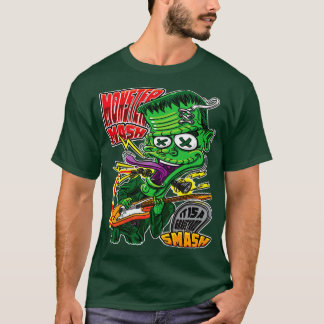 T-shirt monster-mash-frankenstein-on-guitare, groupe, fran