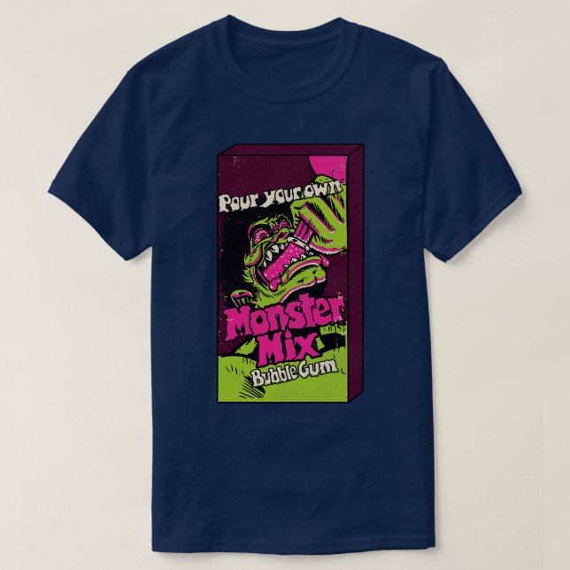 T-shirt Monster Mix les années 70 Candy Buble Gum (Design devant)