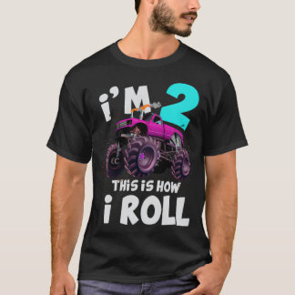 T-shirt Monster Truck 2e anniversaire Camion Art d'anniver