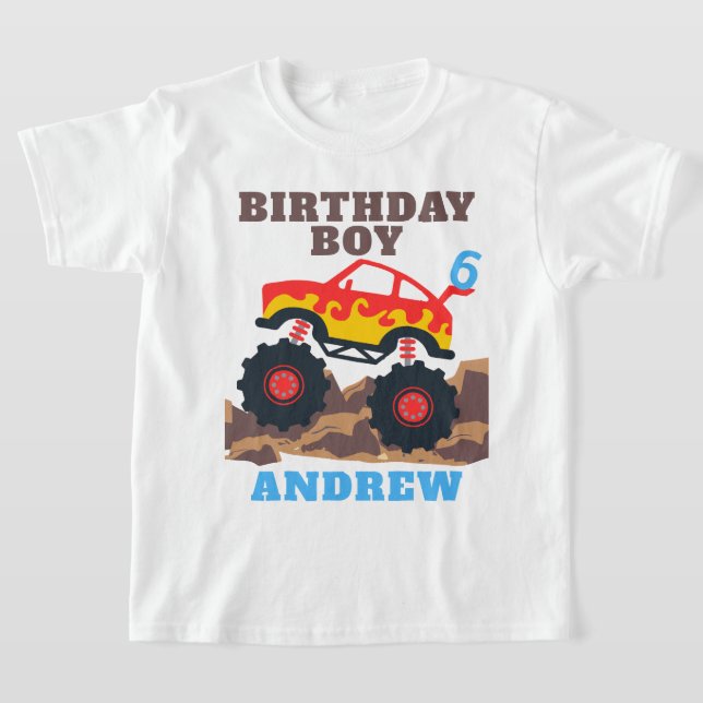 T-shirt Monster Truck Boy fête d'anniversaire (Poser)
