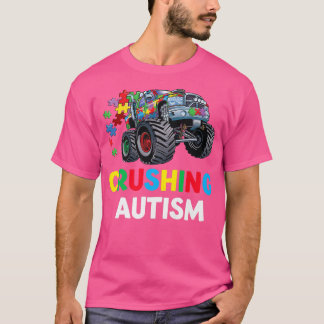 T-shirt Monster Truck Cruser Autisme Puzzles Autisme migno