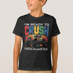 T-shirt Monster Truck Crush Kindergarten Première journée