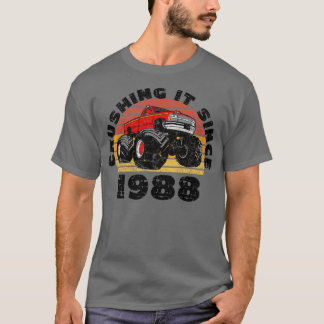 T-shirt Monster Truck Driver Le Conduit Depuis 1988 Annive