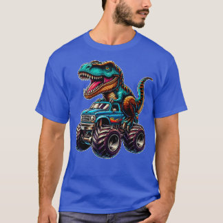 T-shirt Monster Truck Funny Design équitation T Rex Lover 