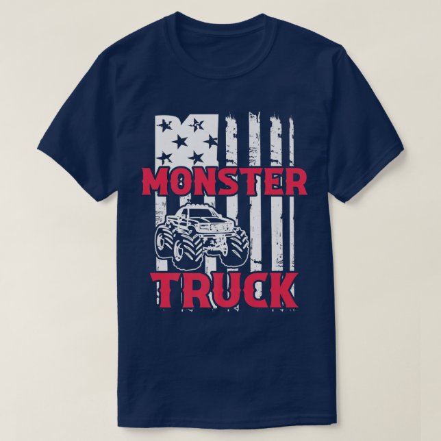 T-shirt Monster Truck Funny Driver 2076 (Design devant)