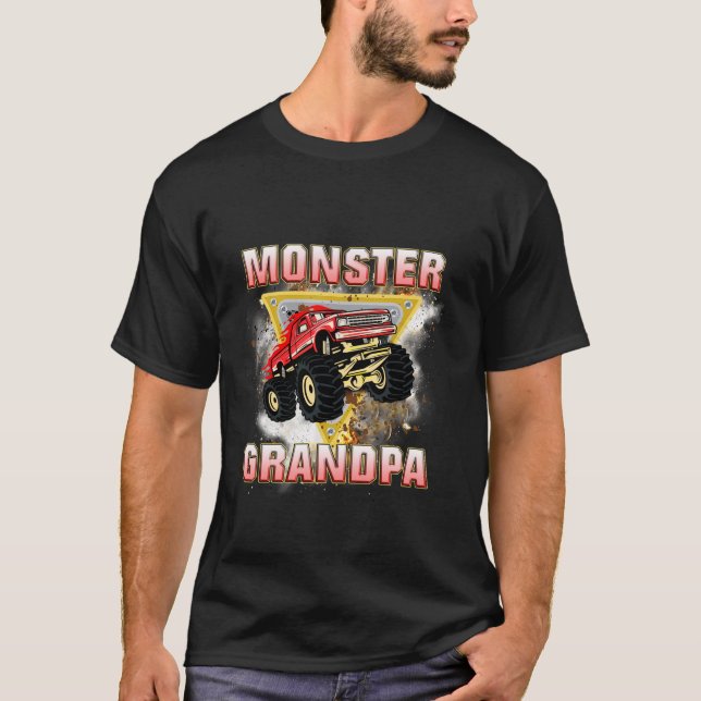 T-shirt Monster Truck Grand-père T Chemise (Devant)