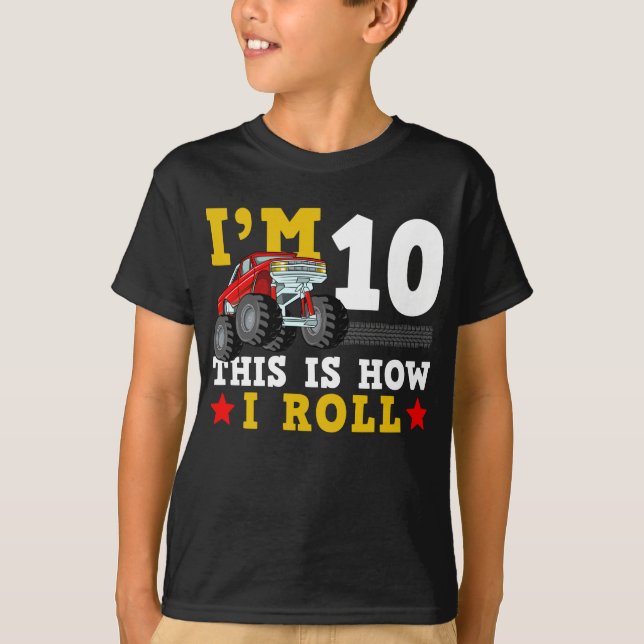 T-shirt Monster Truck IM 10 Voici Comment je roule Anniver (Devant)