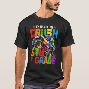 T-shirt Monster Truck Je Suis Prêt À Écraser 5E Année Reto