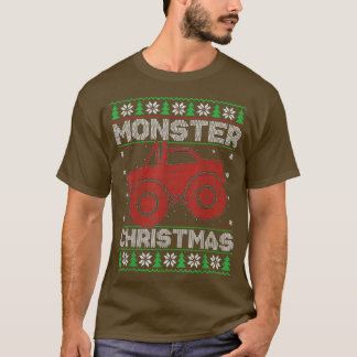 T-shirt Monster Truck Lover Xmas Lights Monshire