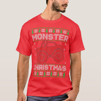 T-shirt Monster Truck Lover Xmas Lights Monshire