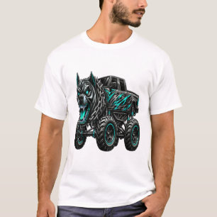 T-shirt Monster Truck Pitbull Féroce