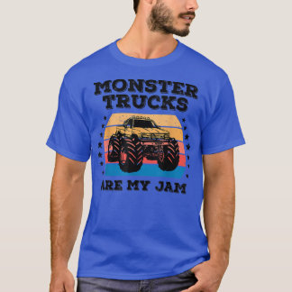 T-shirt Monster Truck Sont Ma Jam Retro Vintage Sunset Fem