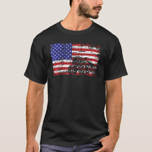 T-shirt Monster Truck With USA Flag Monster Truck Drivers