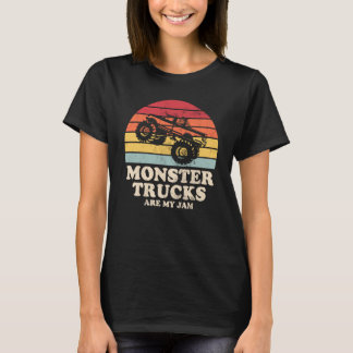 T-shirt Monster Trucks Are My Jam Vintage Engines truck  1