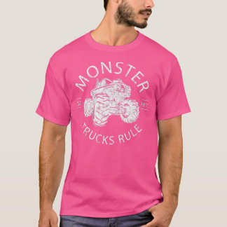 T-shirt Monster Trucks Chemise Conception Vintage