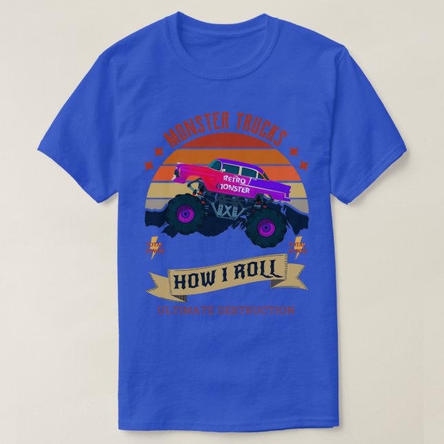 T-shirt Monster Trucks How I Roll 56 (Design devant)