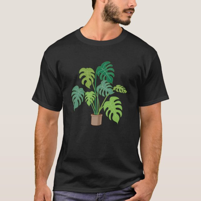 T-shirt Monstera Deliciosa Maison Plante Plante Jardinage (Devant)
