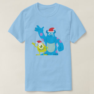 T-shirt Monsters Inc. Mike & Sulley Santa Claus Wave