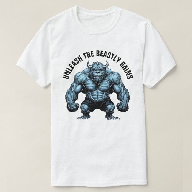 T-shirt Monstre à cornes (Design devant)